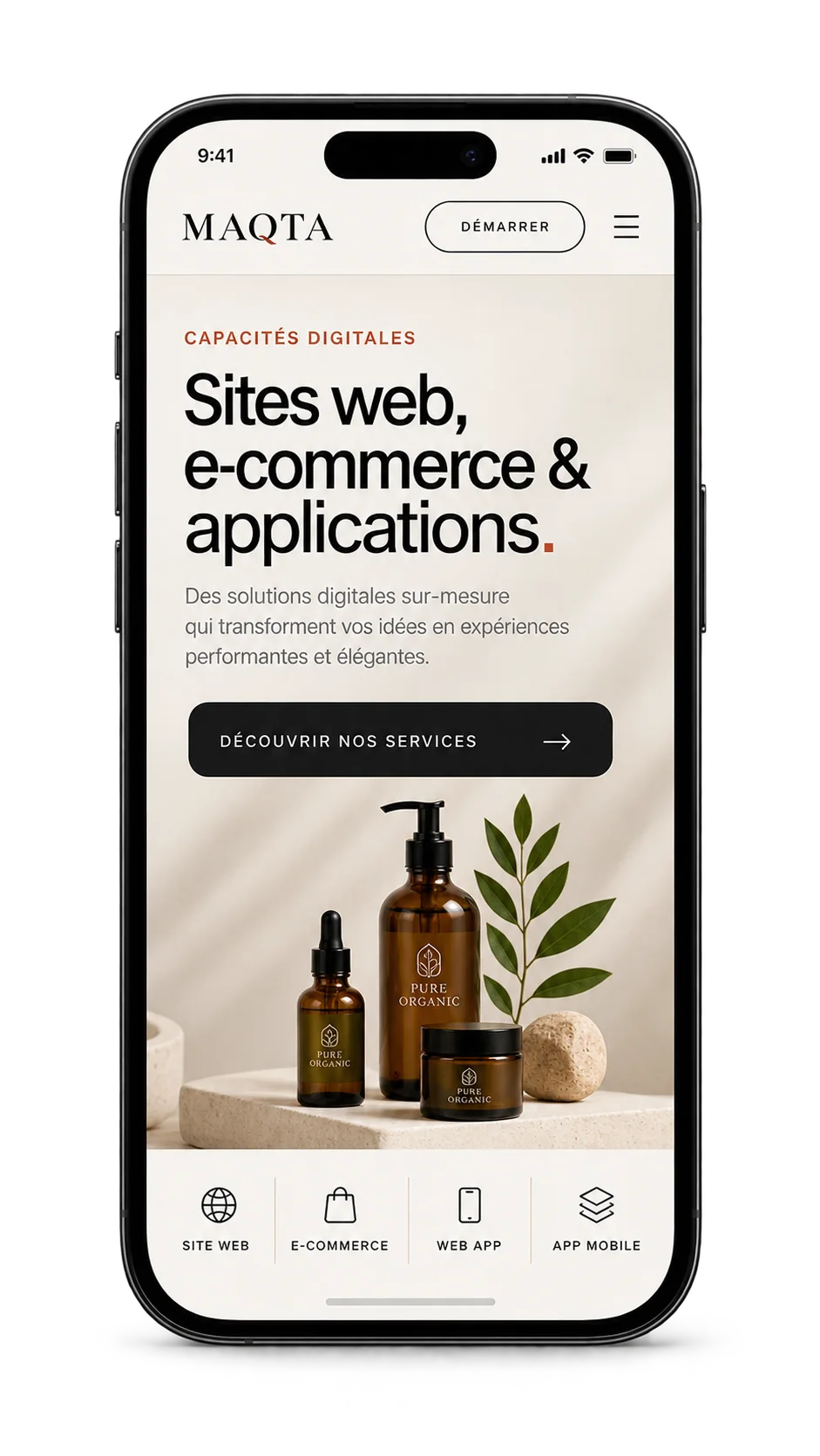 Expérience mobile du site MAQTA pour les services digitaux à Fès