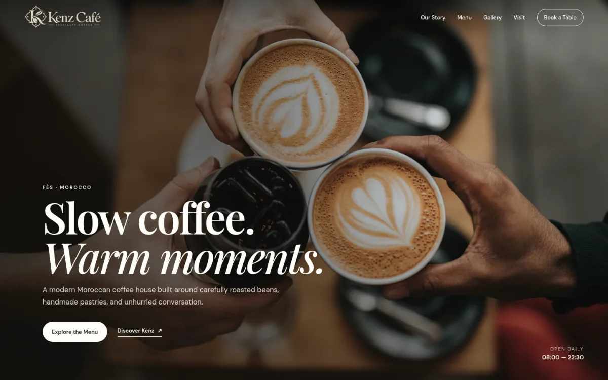 Aperçu du site KENZ CAFÉ